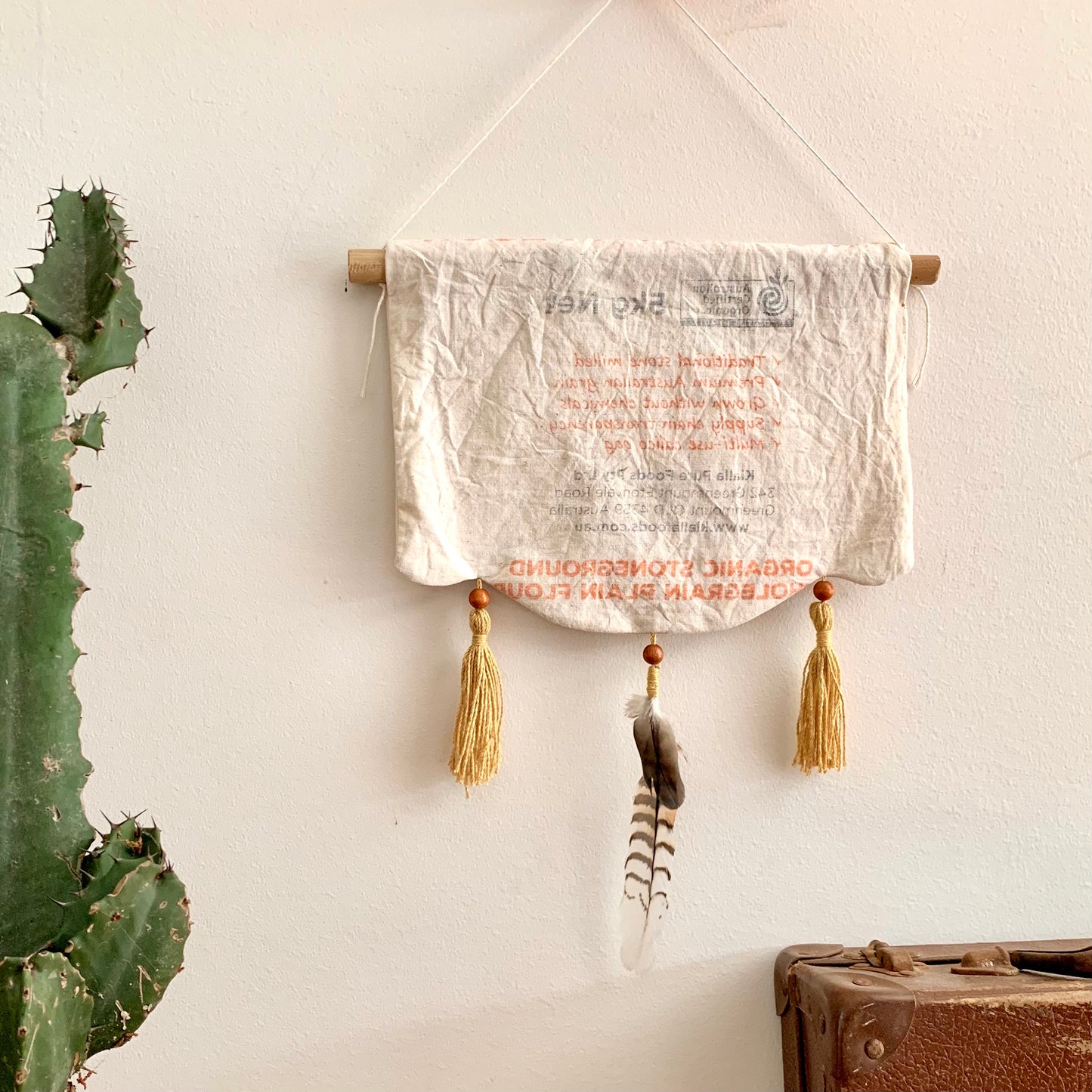 Earth toned Soleil wall hanging