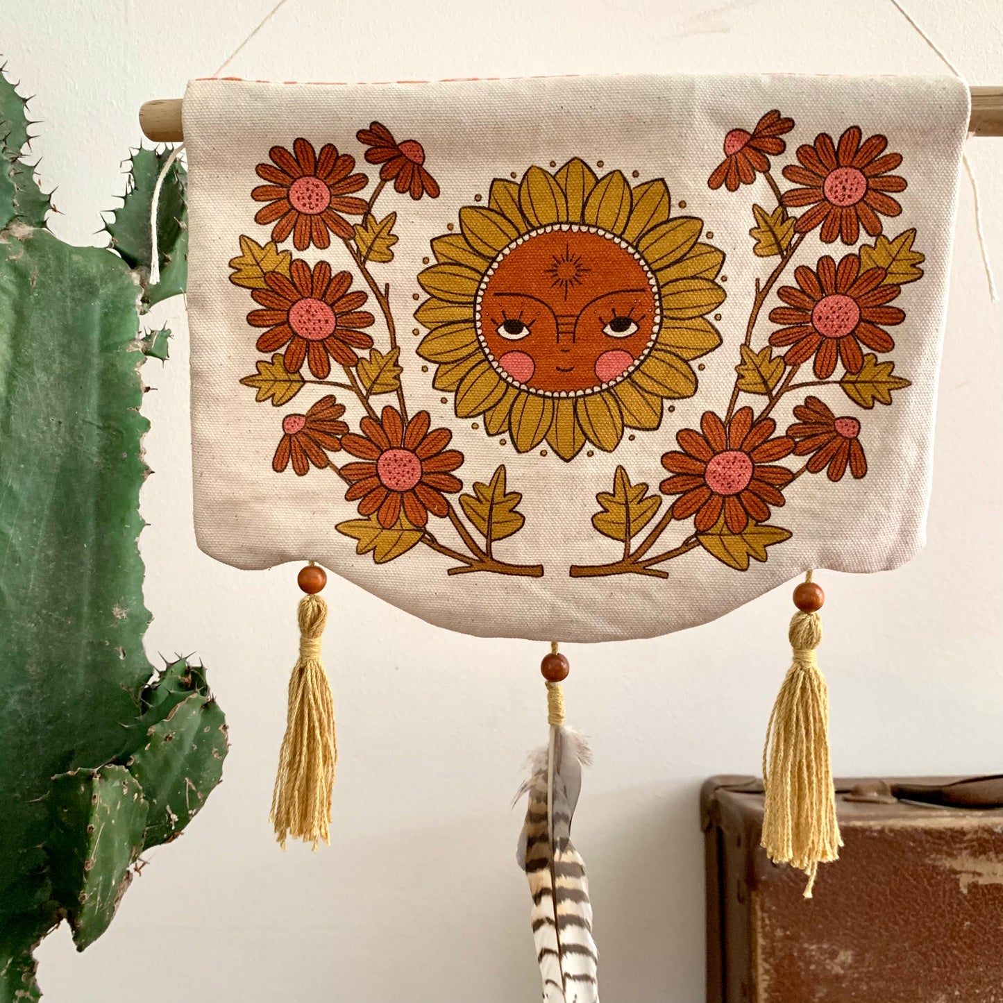 Earth toned Soleil wall hanging