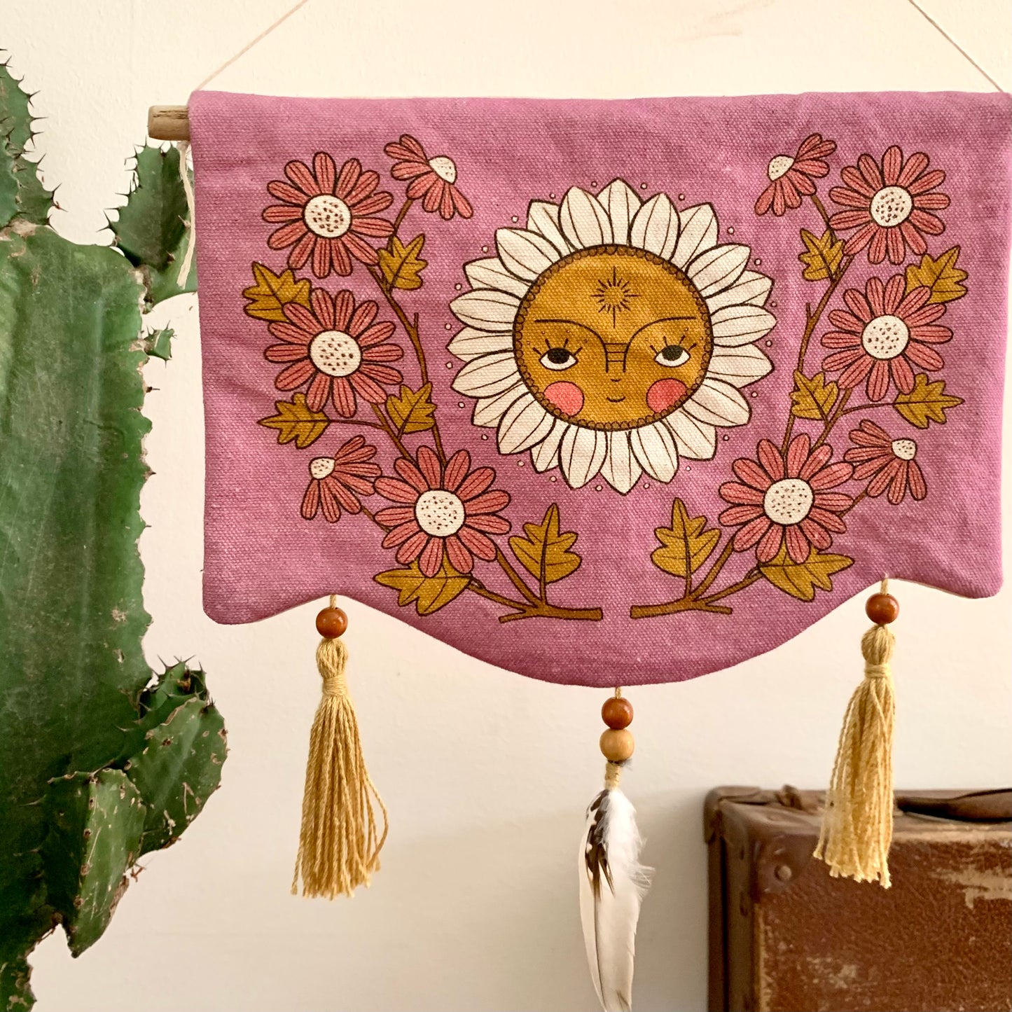 Lilac toned Soleil wall hanging