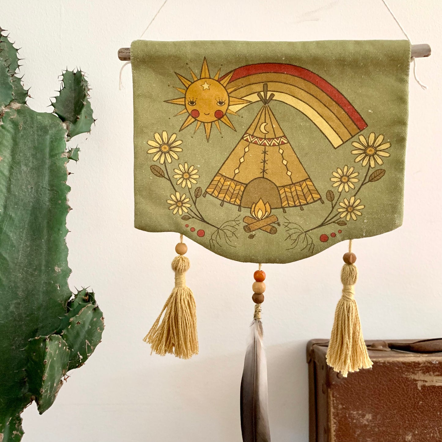 Tee pee wall hanging