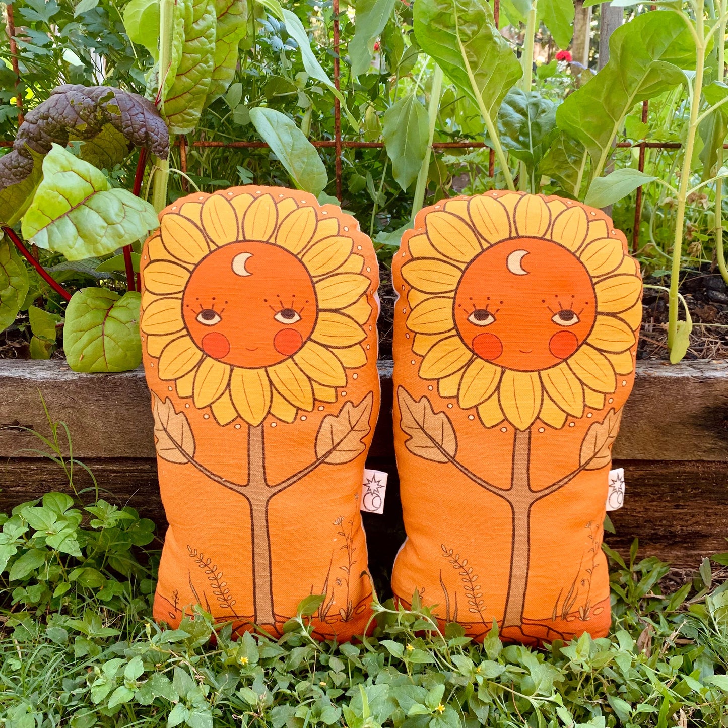 Sunflower friend linen bohemian pillow