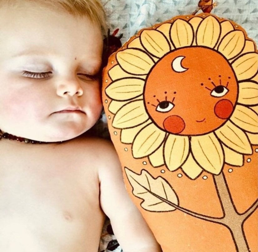 Sunflower friend linen bohemian pillow