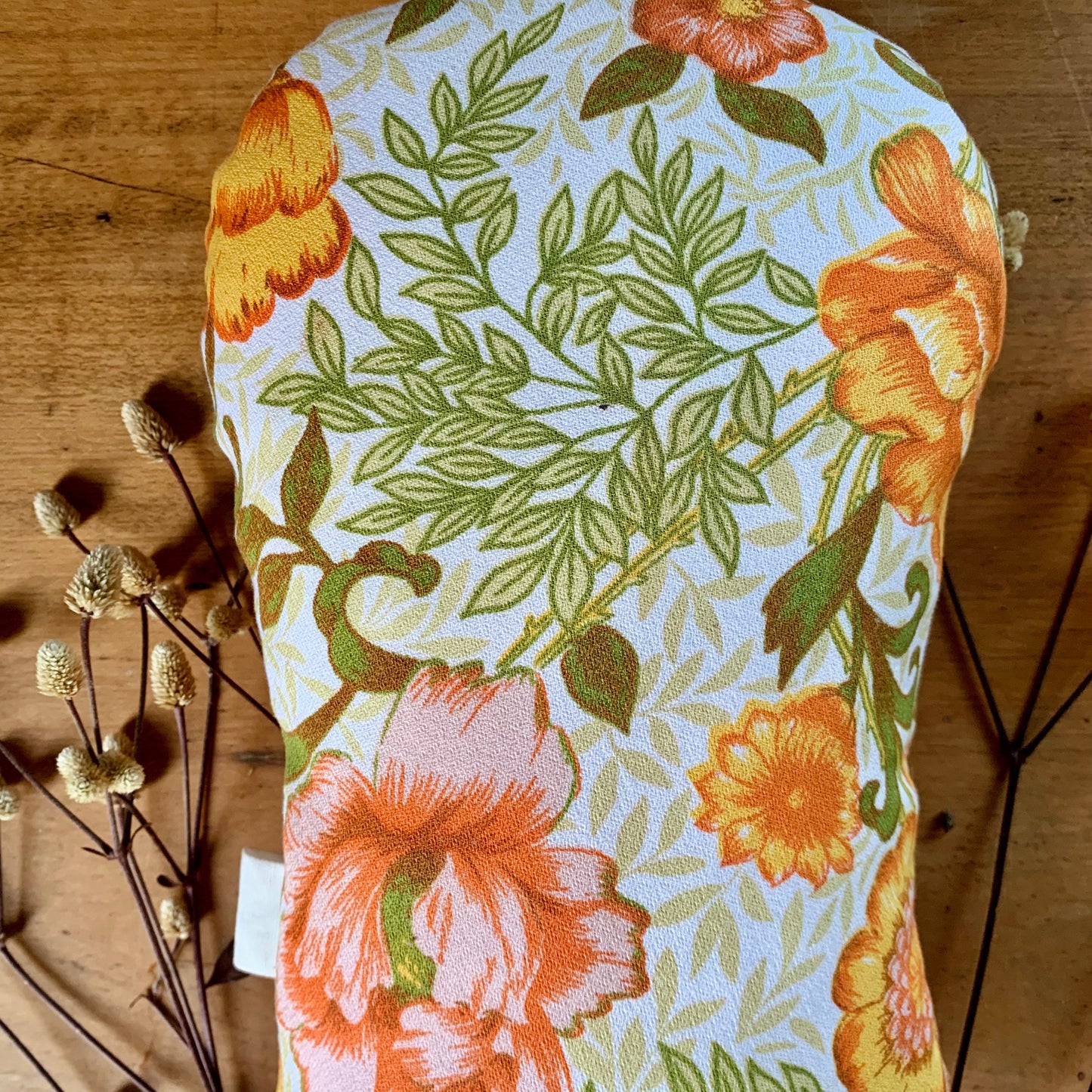 Dandy lion earthy rust linen cushion