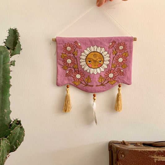 Lilac toned Soleil wall hanging