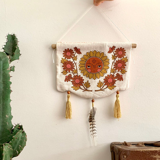 Earth toned Soleil wall hanging