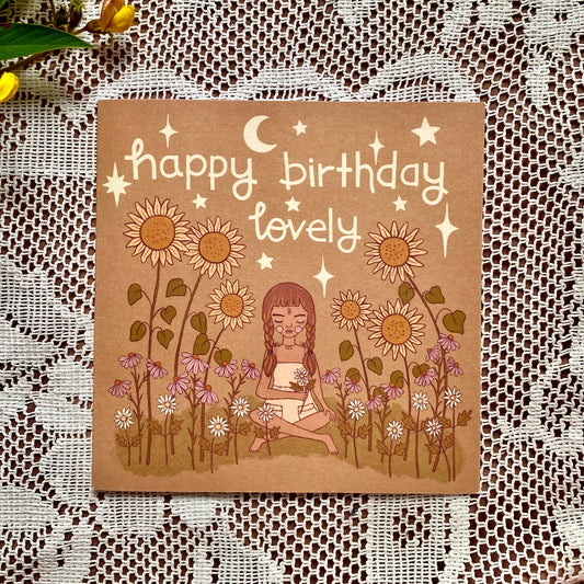 Happy birthday (updated version) lovely sunflower - blank card