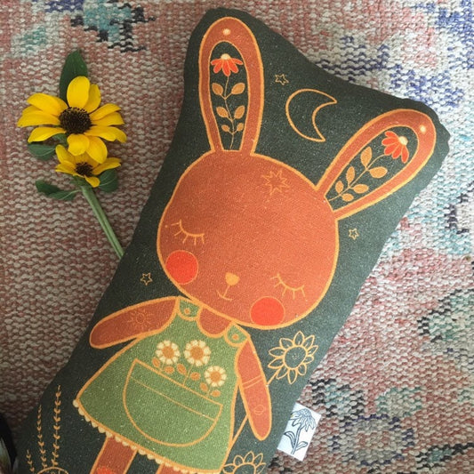 Moonlight celestial bunny rabbit pillow