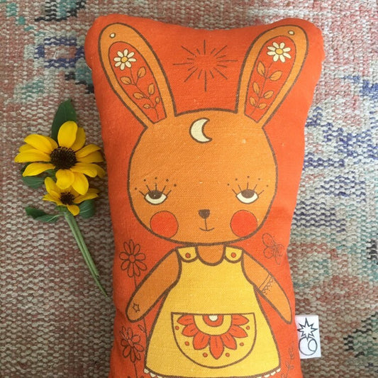 Sunshine sunflower bunny rabbit pillow friend
