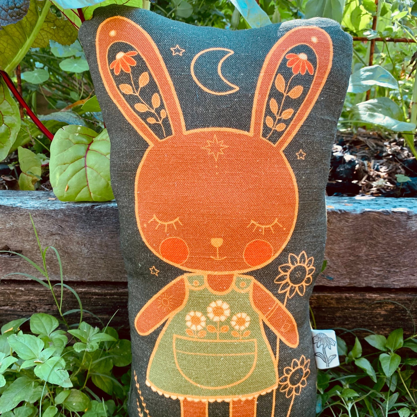 Moonlight celestial bunny rabbit pillow